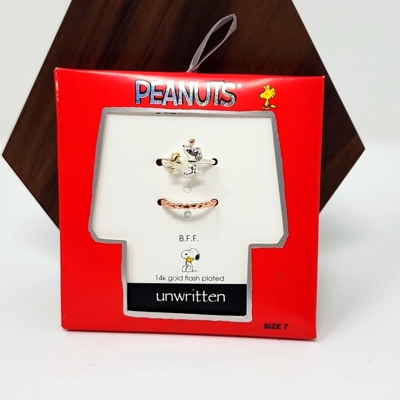 Unwritten Jewelry Unwritten Peanuts Tritone Snoopy And Woodstock Ring Set 7 Poshmark